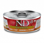 Farmina N&D Quinoa Cat Skin & Coat, Herring & Coconut 80g