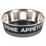 Flamingo metallist s&ouml;&ouml;gikauss &ldquo;Bone Appetit&rdquo;, must/hall, 1,7L &Oslash;21,5cm