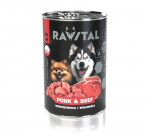 Ravital Pork & Beef konserv koerale 800g
