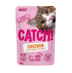 Catch! T&auml;iss&ouml;&ouml;t t&auml;iskasvanud kassidele kana ja porgandiga kastmes 85g