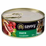 Savory konserv Gourmand t&auml;iskasvanud kassidele pardiga 100g