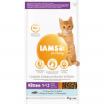 Kuiv t&auml;iss&ouml;&ouml;t IAMS CAT Kitten ookeanilise kalaga 3kg kassipoegadele