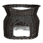 Kassimaja-2kohta Wicker cave 54x43x37cm black
