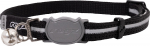 Kassi kaelarihm Rogz Alleycat must Reflective 11mm/20-31cm