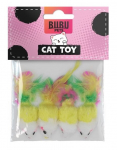 Bubu Pets kassilelu hiir v&auml;rviliste sulgedega 4tk
