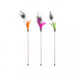 Flamingo m&auml;nguasi kassidele &otilde;ngeritv paabulinnu sulgedega &ldquo;Cat Dangler&rdquo; 36cm, assortii