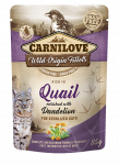 CarniLove Cat Pouch Quail with Dandelion einekotike steriliseeritud kassidele 85g