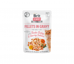 Brit Care Fillets in Gravy Tender Turkey & Savory Salmon m&auml;rgtoit kassidele 85g