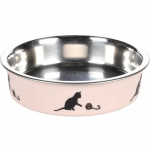 FLAMINGO s&ouml;&ouml;gi- ja joogikauss kassidele "Dena&ldquo;, roosa, 11cm, 160ml