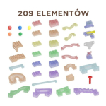 Track Track construction kit for balls for STEM board 209 pcs Masterkidz