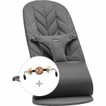 BabyBj&ouml;rn BabyBj&ouml;rn Bliss Woven Bundle sitter + toy, Anthracite/Googly Eyes