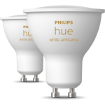 Philips Hue LED smart bulb, BT, White ambiance, GU10, 4.2 W, 2-pack