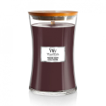 WoodWick Phantom Cherry vahak&uuml;&uuml;nal Silinder Merevaik, Vanilje, Ka&scaron;miirpuit, Kirss (puuvili) Burgundia 1 tk