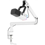 FIFINE AmpliGame TAM8W Wired Microphone with Stand and RGB Lighting|USB/XLR