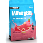 SportLife Whey80 Strawberry + Stevia whey protein powder, 600 g