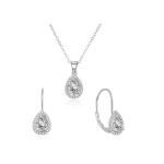 Benet Benet Silver jewelry set with zircons AGSET194R (necklace, earrings)