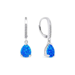Brilio Brilio Silver Decent silver earrings with synthetic opals EA652WB