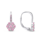 Brilio Brilio Silver Brilio Silver Silver flower earrings with pink zircons EA15WP