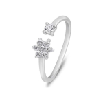 Brilio Brilio Silver Brilio Silver Fashion silver open ring with zircons RI073W