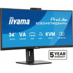 iiyama ProLite XCB3497WQSNPH-B1 PC lamekuvar 86,4 cm (34") 3440 x 1440 pikslit UltraWide Quad HD LED Must
