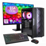 Hyrican GAMEMAX MegaDeal Diamond BK SET2696 7795 Ryzen 5 5500 16GB 1TB SSD RTX 5050 + MSI PRO MP273A LED-monitor, 69 cm (27")