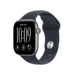 Apple Watch Series 12 (GPS) 42 mm t&auml;hthallist alumiiniumkorpust ja must-sinist sportrandet, S/M
