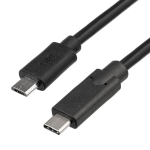 Akyga AK-USB-16 USB-kaabel USB 2.0 1 m Micro-USB B USB C Must