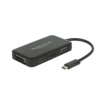 DeLOCK 63929 s&uuml;learvuti dokk ja pordireplikaator USB 2.0 Type-C Must