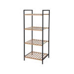 Bathroom Bathroom Solutions Bamboo Bathroom Shelf, 4 Tiers, Bamboo, Bathroom Organizer