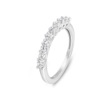 Brilio Brilio Silver Brilio Silver Decent silver ring with clear zircons RI063Wa