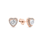 Brilio Brilio Silver Brilio Silver Romantic bronze earrings with zircons Heart EA574R