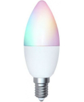 Airam Smart Home candle lamp, E14, opal, 470 lm, RGBW, WiFi