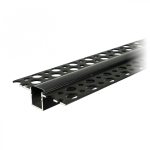 Ornos Ornos Aluminum profile for LED strips, 2m, embedded in plasterboard, black, matte cover, set of 20 pcs.