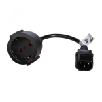 Akyga AK-PC-10A toitekaabel Must 0,15 m CEE7/4