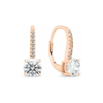 Brilio Brilio Silver Shiny gold-plated earrings with clear zircons EA415R