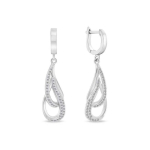 Brilio Brilio Silver Brilio Silver Dazzling silver earrings with zircons EA448W