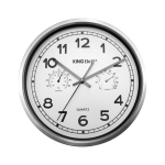 King King Hoff WALL CLOCK 30cm HUMIDITY METER + THERMOMETER KINGHOFF KH-5027