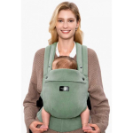 MOMCOZY ERGONOOMILINE K&Uuml;DIKI NE&Scaron;IOKL&Otilde; PUREHUG LOODUSLIKUST LINAST, SAGE Roheline