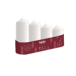 Bolsius Advent Christmas Candles 4pcs 60x48mm White