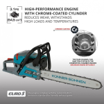 K&ouml;nner K&ouml;nner & S&ouml;hnen KS CS31G-16 kettsaag 2300 W 3000 RPM Must, Sinine, Hall, Punane