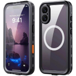 Oem Case iPhone 17 veekindel Shellbox DOT, &uuml;hilduv MagSafe'iga must