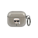 Headphones Headphones Karl Lagerfeld KLA3UKHGK AirPods 3 cover black/black Glitter Karl's Head