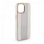 Apple Apple iPhone 15 Pro Max Diamonds and Leather Case White
