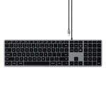 Satechi Slim W3 klaviatuur Universaalne USB QWERTY Inglise Alumiinium, Must