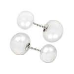 Jwl Jwl Luxury Pearls Silver earrings with real white pearls JL0255