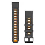 Garmin QuickFit B&auml;nd Grafiit, Oranž Silikoon