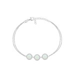 Brilio Brilio Silver Brilio Silver Charming silver bracelet with synthetic opals BRC71W