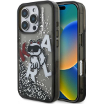 Dėklas Dėklas Karl Lagerfeld Liquid Glitter Scattered Choupette iPhone 16 Pro jaoks Must