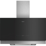 Juodo Juodo klaasiga 90 cm laiune seinale paigaldatav &otilde;hupuhasti SIEMENS LC97FQW60
