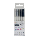 Marvy Marvy Uchida MARVY felt-tip pens with brush tip Painter Grey, 5 pcs.